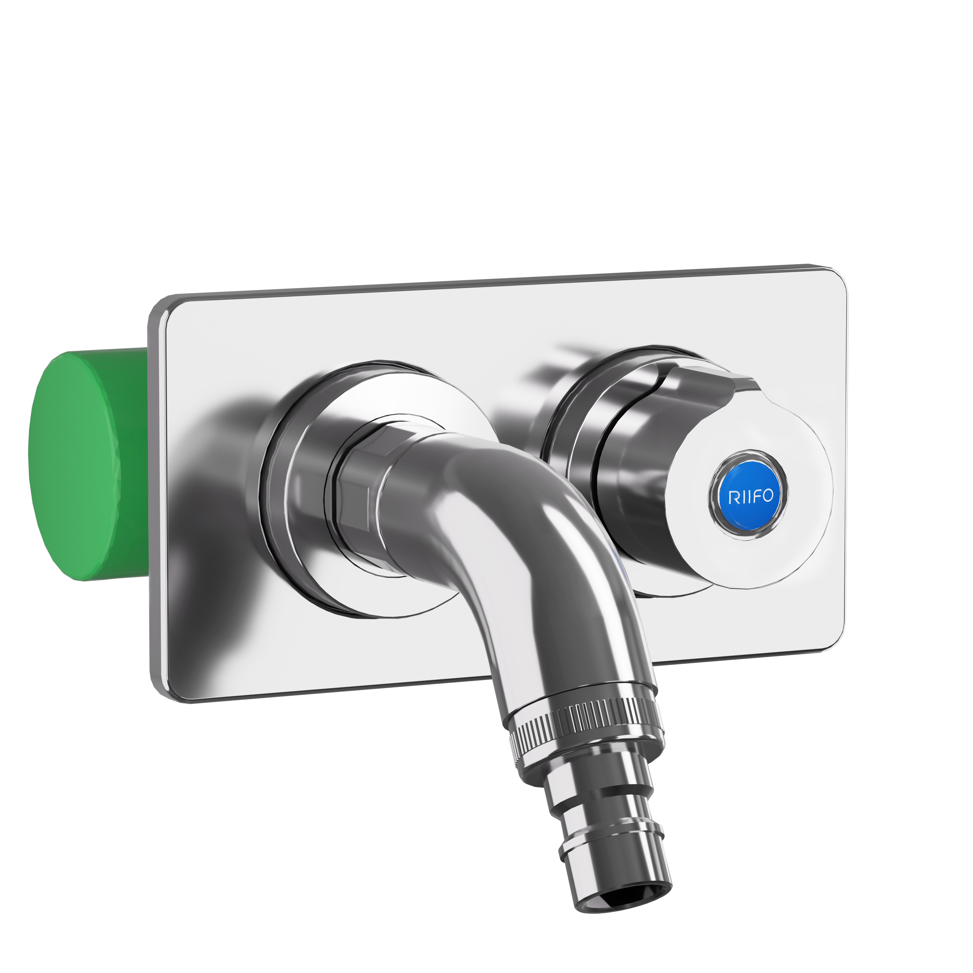 AZ205PPR暗裝洗衣機龍頭DN20（綠）（加高型）（不銹鋼面板）