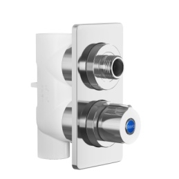 AZ106PPR暗裝瓷芯角閥DN25（白）（加高型）（不銹鋼面板）