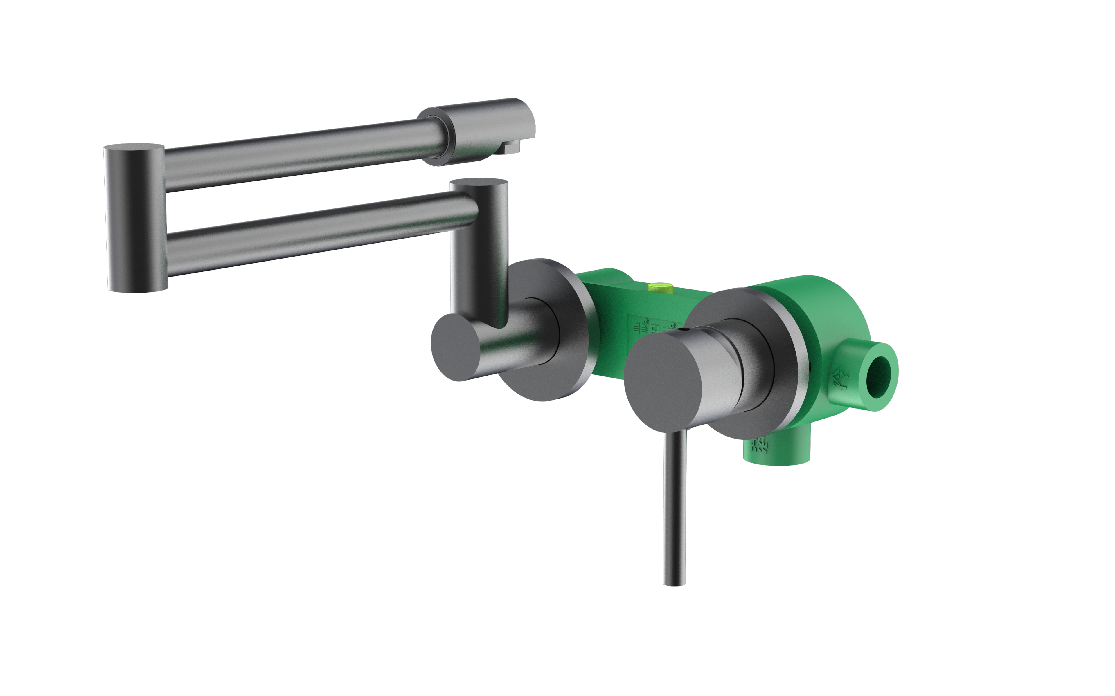 PPR暗裝廚房折疊混合龍頭RF94191Q（DN20）（槍灰）（綠）